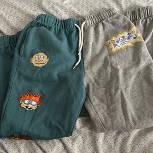 Rugrats half different colored sweat pants